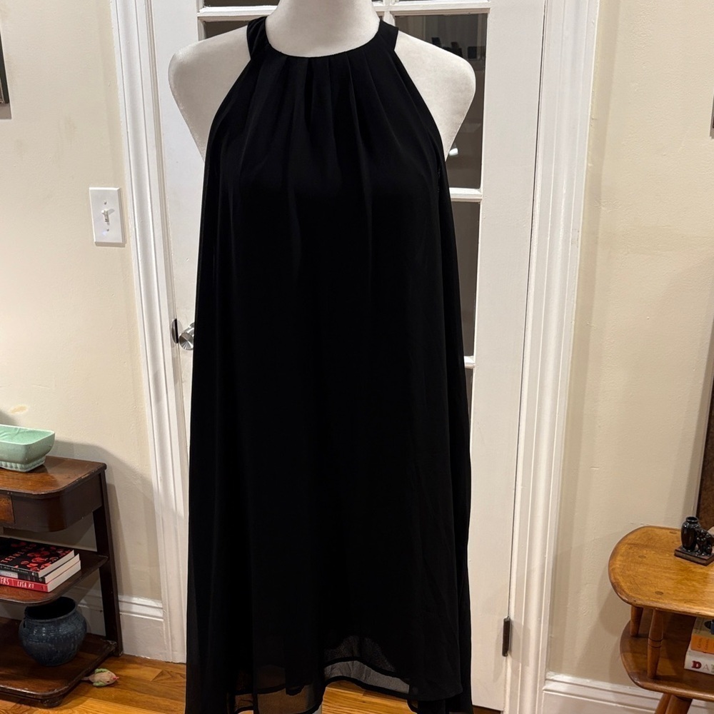 Astr Black Halter Mini Dress. Size M